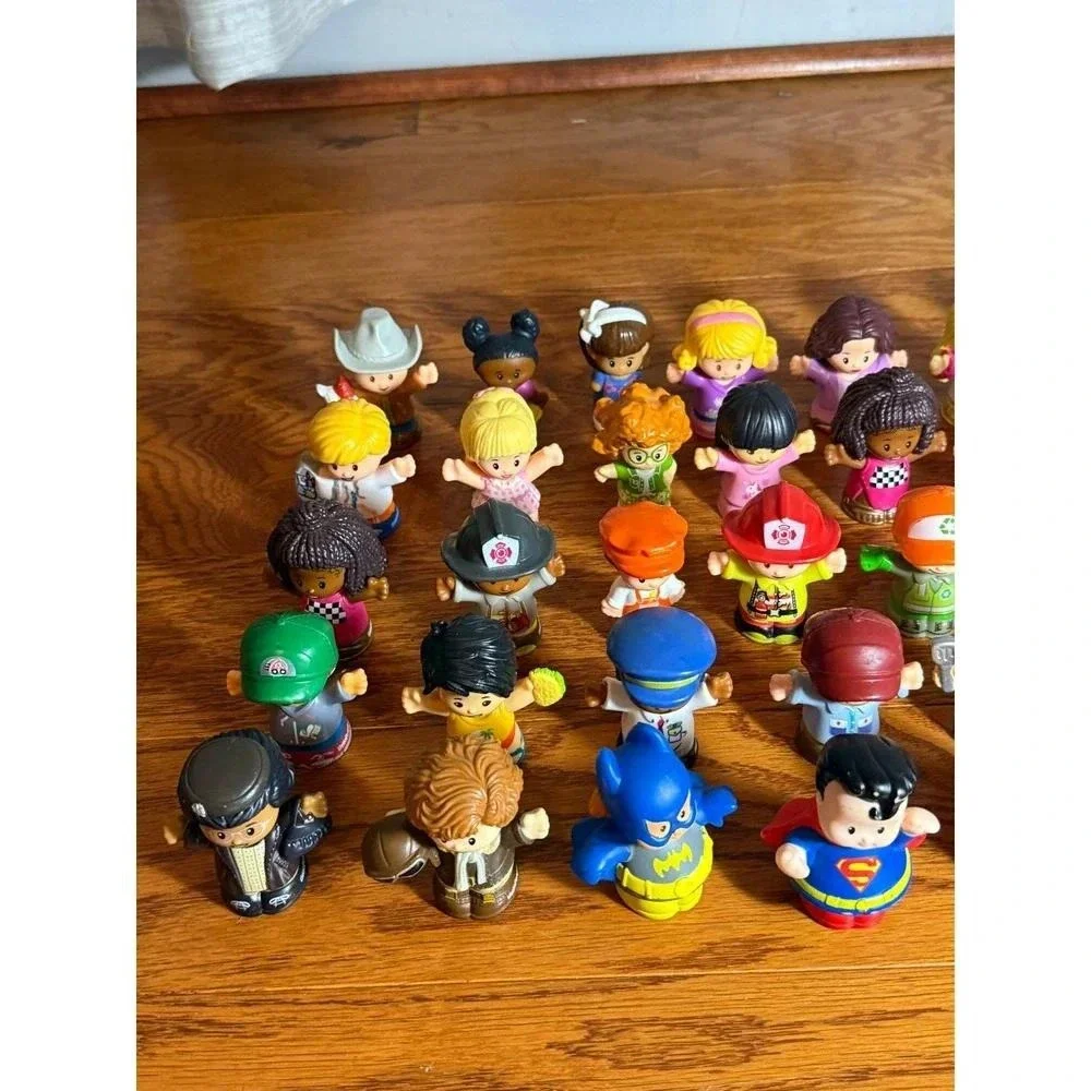 Little People - 50 Characters Lot - DC Superheroes, Amelia Earhart, Barbie